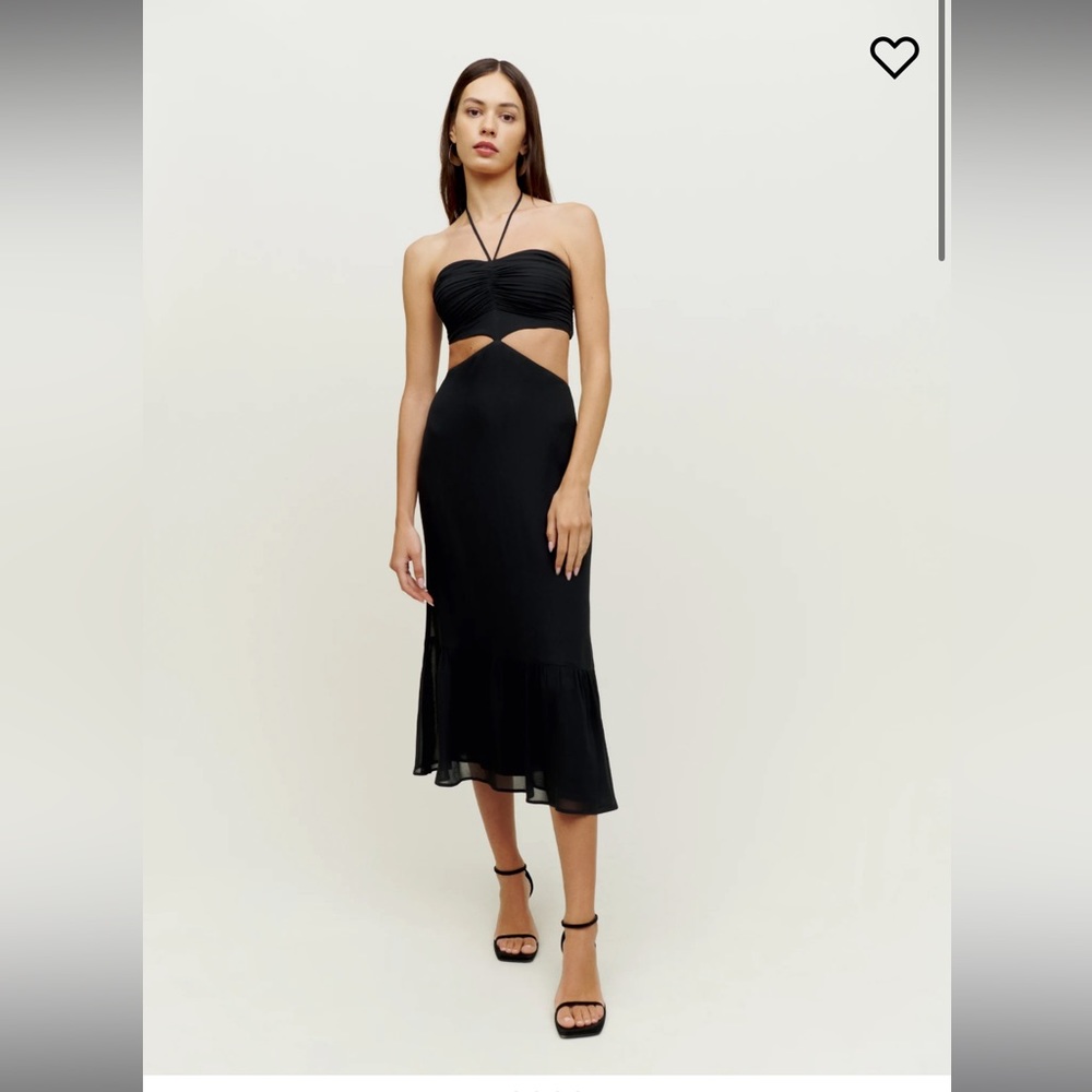 Reformation Black Dress Riya! Perfect for spring wedding